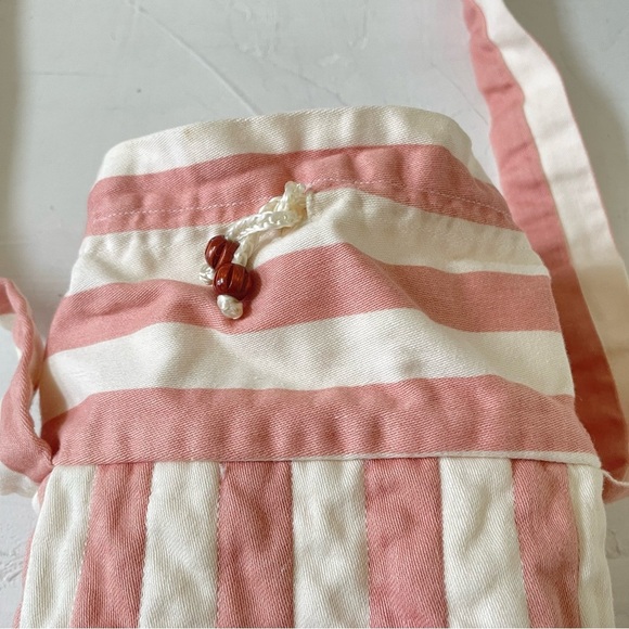 Handmade Quilt Tumbler Carry Case Tumbler Bottle Sling Bag Pink White - Picture 2 of 11
